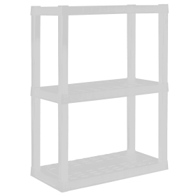 Plastic Shelves Garage Storage Shelving Unit 3-Tier 39"H x 14"D x 30"W White-300 lb Total Capacity